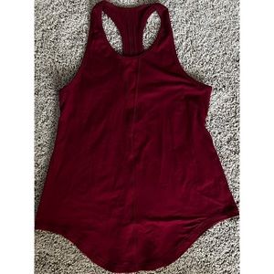 Maroon racer back tank top